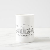 Toronto Canada Lineart Porselein Kop (Voorkant)