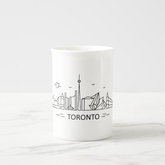 Toronto Canada Lineart Porselein Kop (Voorkant)