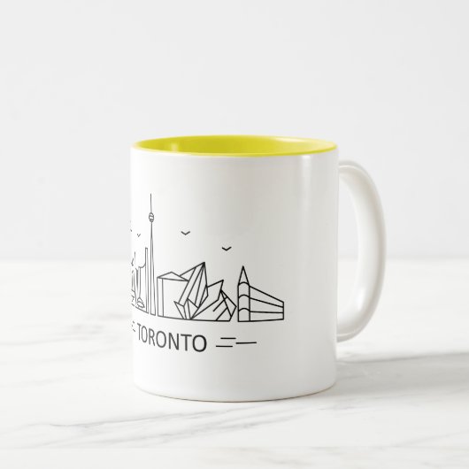 Toronto Canada Lineart Toronto mok (Voorkant rechts)