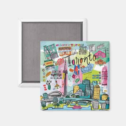 Toronto, Canada Magneet (Voorkant / Achterkant)