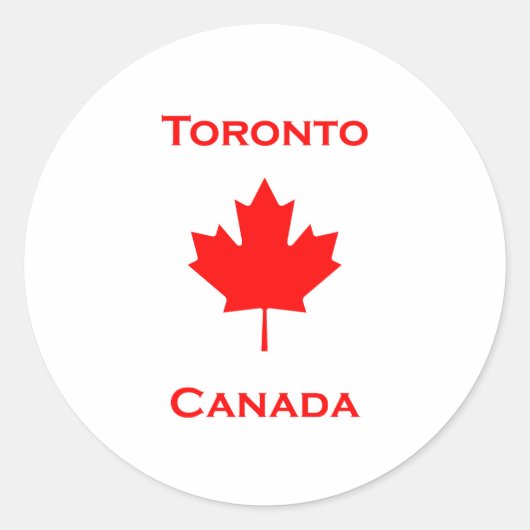 Toronto Canada Maple Leaf Ronde Sticker (Voorkant)