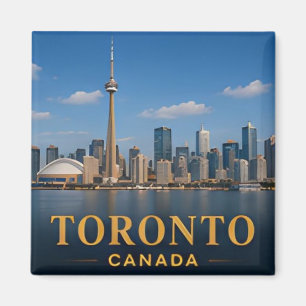 Toronto Canada Modern Silhouet Reisbestemming Magneet