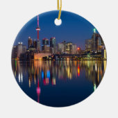 Toronto Canada night cityscape Keramisch Ornament (Voorkant)