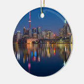 Toronto Canada night cityscape Keramisch Ornament (Links)