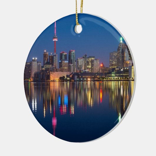Toronto Canada night cityscape Keramisch Ornament (Links)