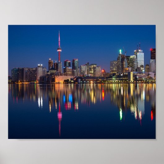 Toronto Canada night cityscape Poster (Voorkant)