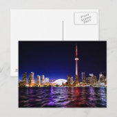 Toronto, Canada Night Skyline Briefkaart (Voorkant / Achterkant)