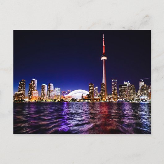 Toronto, Canada Night Skyline Briefkaart (Voorkant)