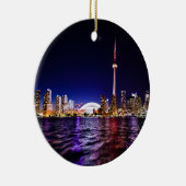Toronto, Canada Night Skyline Keramisch Ornament (Rechts)