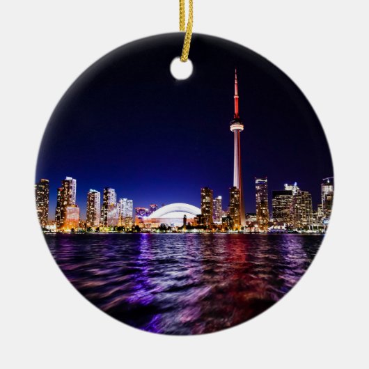 Toronto, Canada Night Skyline Keramisch Ornament (Voorkant)