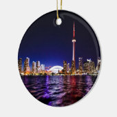 Toronto, Canada Night Skyline Keramisch Ornament (Links)