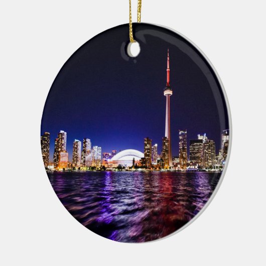 Toronto, Canada Night Skyline Keramisch Ornament (Links)