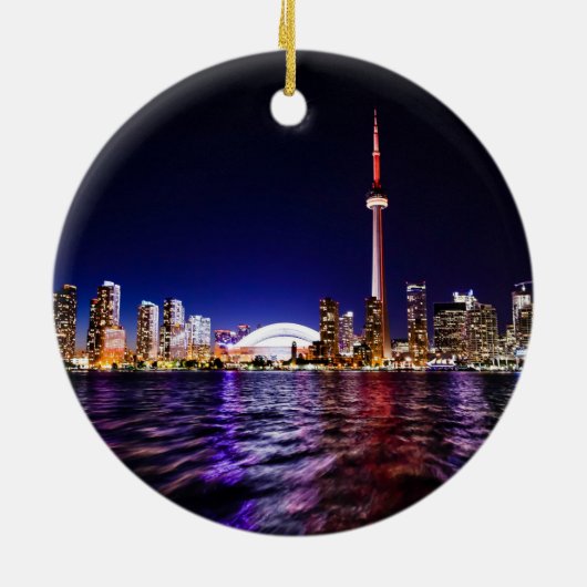 Toronto, Canada Night Skyline Keramisch Ornament (Achterkant)