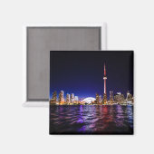 Toronto, Canada Night Skyline Magneet (Voorkant / Achterkant)