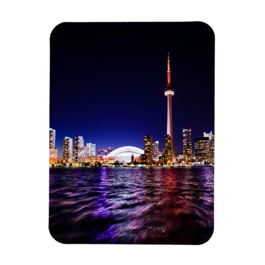 Toronto, Canada Night Skyline Magneet (Verticaal)