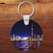 Toronto, Canada Night Skyline Sleutelhanger (Voorkant)