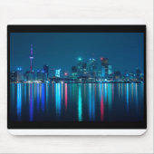 Toronto Canada Nightime Skyline over water gekleur Muismat (Voorkant)