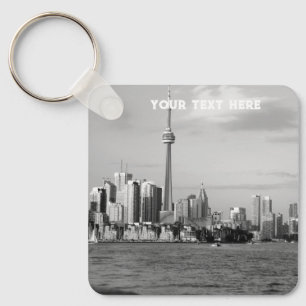 Toronto Canada Ontario Black White Keycha Sleutelhanger