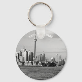 Toronto Canada Ontario Black White  Keychai Sleutelhanger