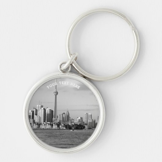 Toronto Canada Ontario Black White Vintage Sleutelhanger (Voorkant)