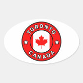 Toronto Canada Ovale Sticker (Voorkant)