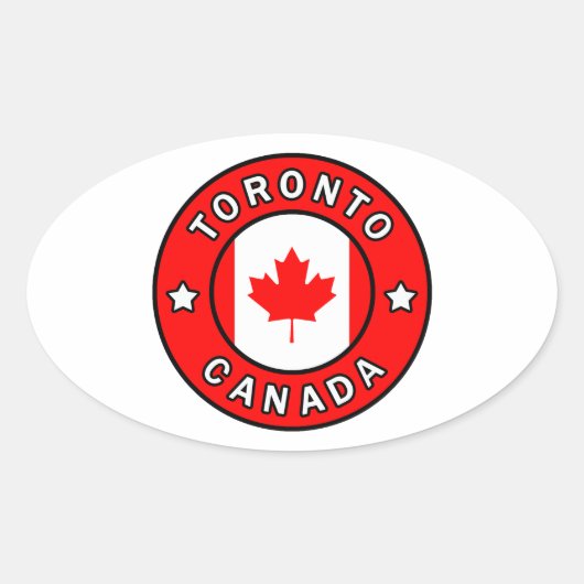 Toronto Canada Ovale Sticker (Voorkant)