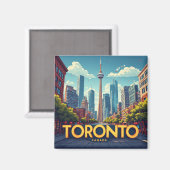 🍁 Toronto Canada Reis Herinnering Magneet (Voorkant / Achterkant)