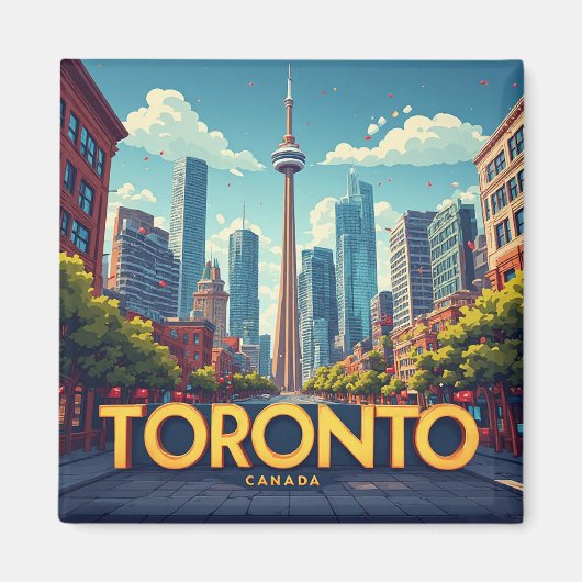 🍁 Toronto Canada Reis Herinnering Magneet (Voorkant)
