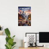 Toronto Canada Reis in Retro Stijl Poster (Thuiskantoor)