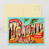 Toronto Canada Retro Ansichtkaart Briefkaart (Voorkant / Achterkant)