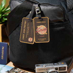 Toronto Canada Retro Vintage Reizen Bagagelabel