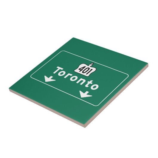 Toronto, Canada Road Sign Tegeltje (Zijkant)
