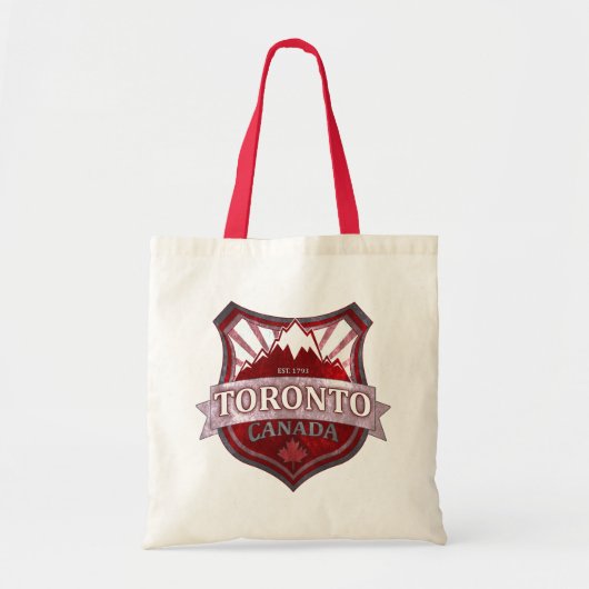 Toronto Canada rode grunge schild canvas tas (Voorkant)