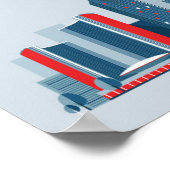 Toronto, Canada | Rode, witte en blauwe skies Poster (Hoek)