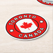 Toronto Canada Ronde Kartonnen Onderzetter (Gebogen)