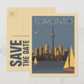 Toronto Canada | Save the date Aankondigingskaart (Voorkant / Achterkant)
