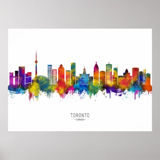 Toronto Canada Silhouet Poster (Voorkant)