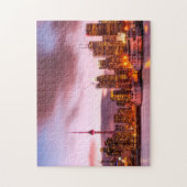 Toronto Canada  silhouet van de stad. Legpuzzel (Verticaal)