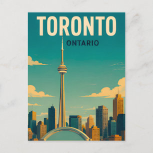Toronto Canada Silhouette CN Toren Reis Souvenir Briefkaart