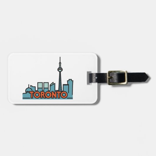 Toronto Canada Skyline Bagagelabel (Voorkant horizontaal)