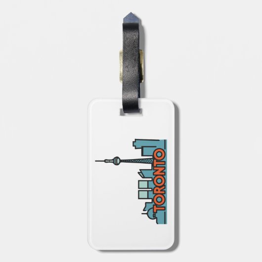 Toronto Canada Skyline Bagagelabel (Achterkant verticaal)