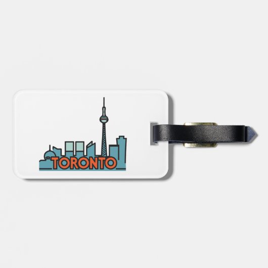 Toronto Canada Skyline Bagagelabel (Achterkant horizontaal)