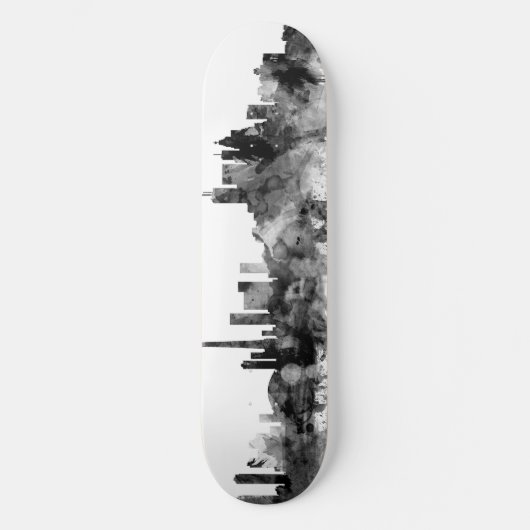 Toronto Canada Skyline Black White Persoonlijk Skateboard (Voorkant)