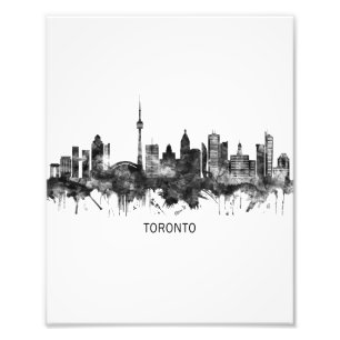 Toronto Canada Skyline BW Foto Afdruk