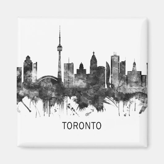 Toronto Canada Skyline BW Magneet (Voorkant)