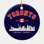 Toronto Canada Skyline City Keramisch Ornament (Achterkant)