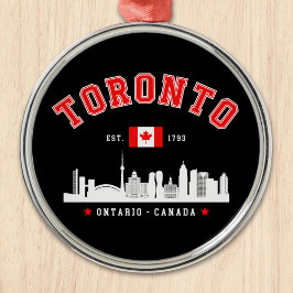 Toronto Canada Skyline City Metalen Ornament