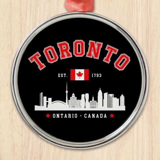 Toronto Canada Skyline City Metalen Ornament