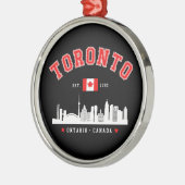 Toronto Canada Skyline City Metalen Ornament (Links)
