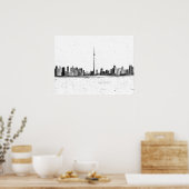 Toronto Canada Skyline  CN Tower Poster (Keuken)